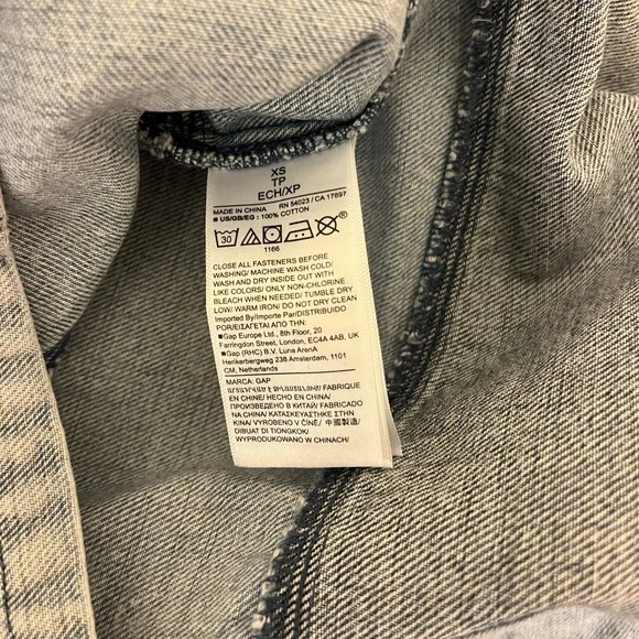 Gap Dress - Women's XS Extra Small Denim Blue Jean - Patchwork Sundress Mini - Picture 8 of 10